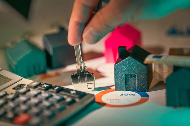 Couple reviewing mortgage paperwork together